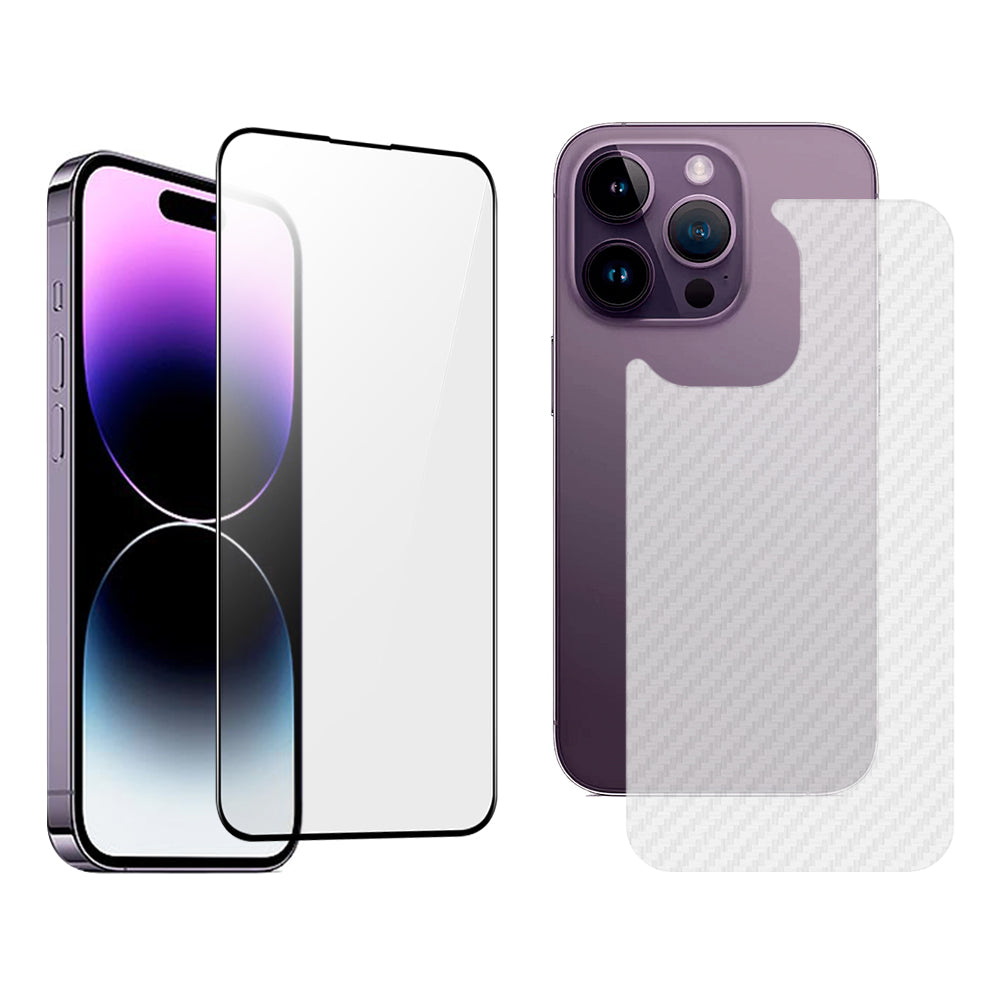 TGVI'S For iPhone 15 Pro Antibacterial Screen Protector Ultra Clear Front Film+Back Protector TGVI'S For iPhone 15 Pro Antibacterial Screen Protector Ultra Clear Front Film+Back Protector